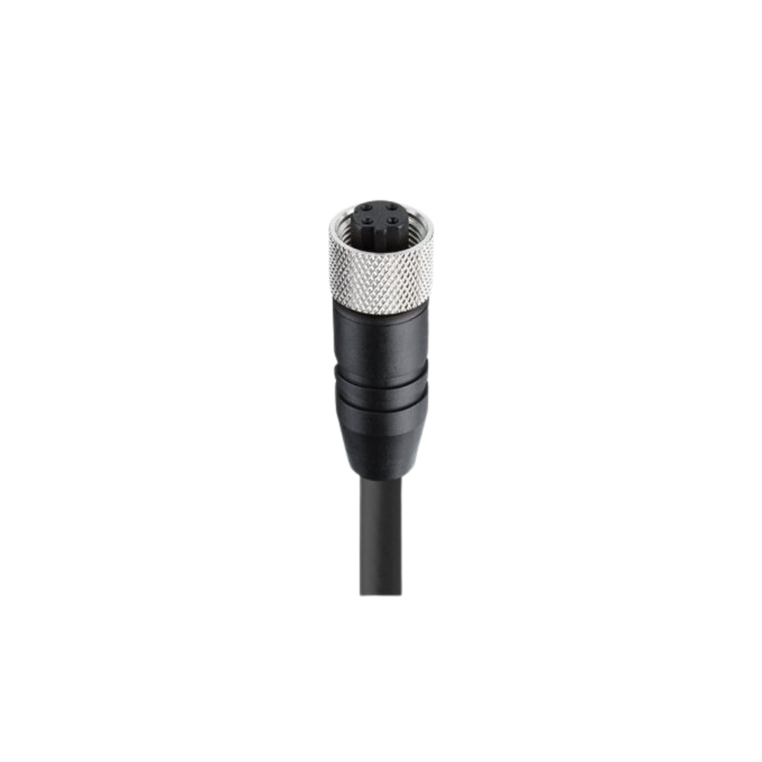 M12 - D-Coded Fast ethernet CAT5E DATA Single-ended cordset female